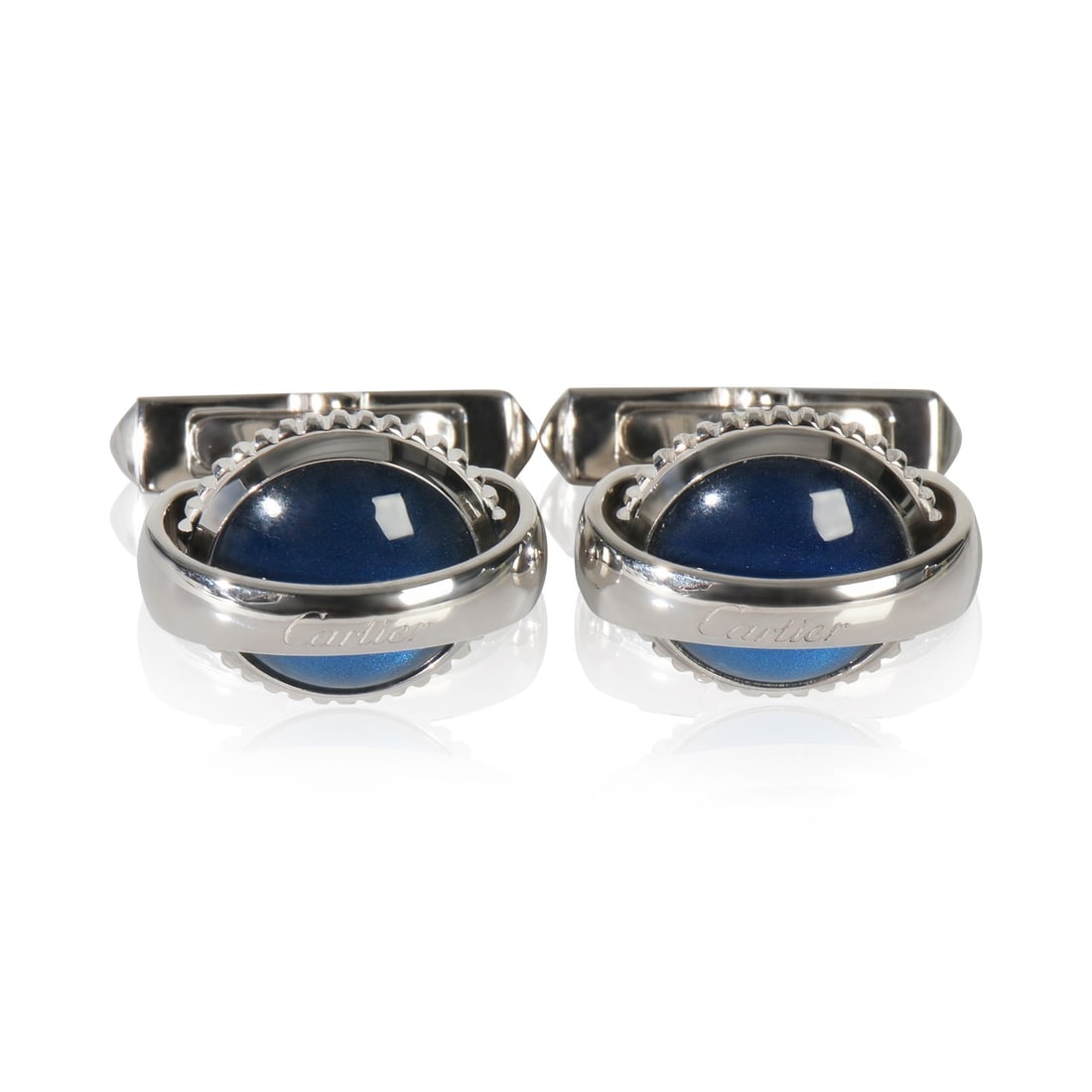 Cartier Ballon Bleu Spinel Cufflinks Palladium Plated (1 of 4)