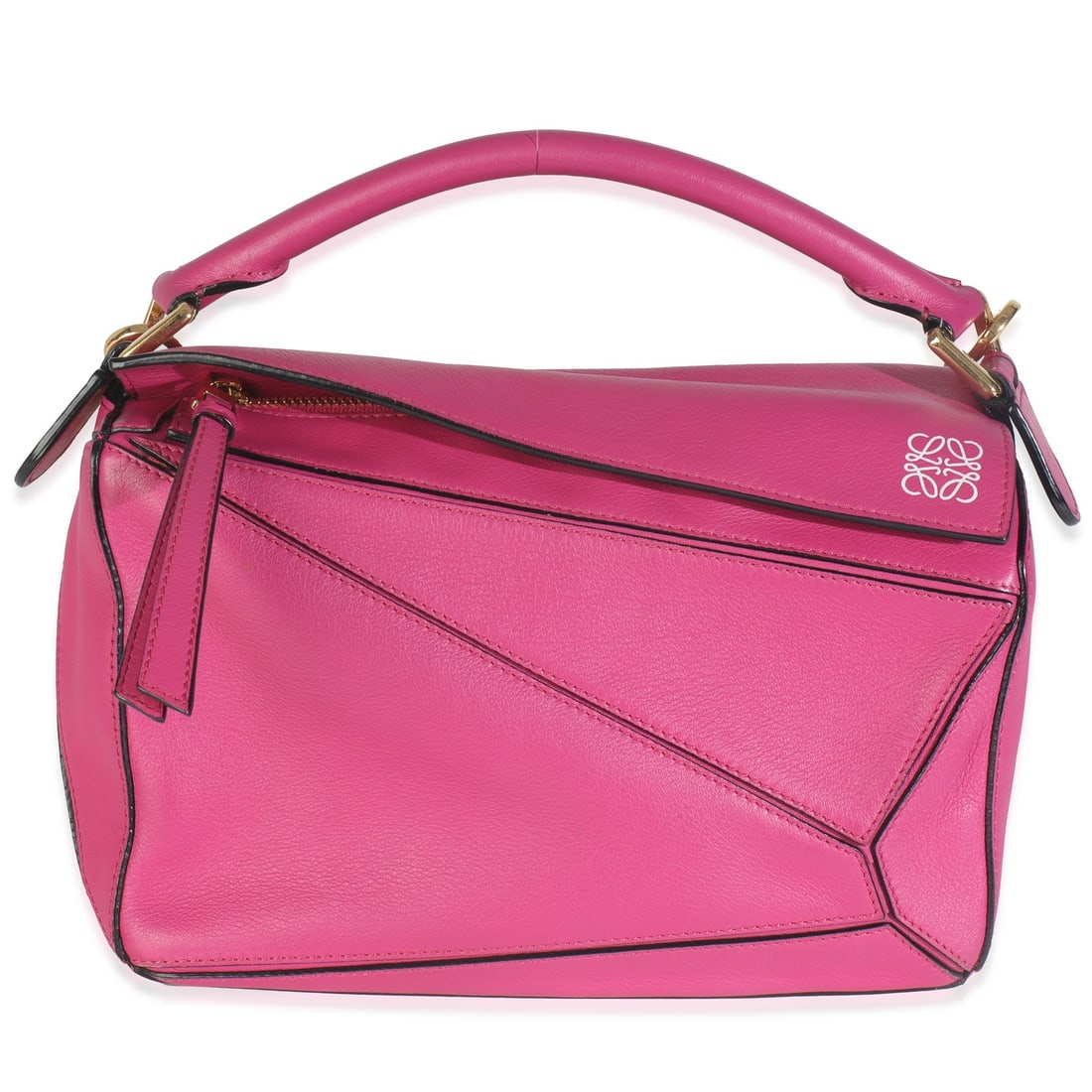 Loewe Small Puzzle Edge Bag Pink Calfskin Gold-Tone Hardware (1 of 8)