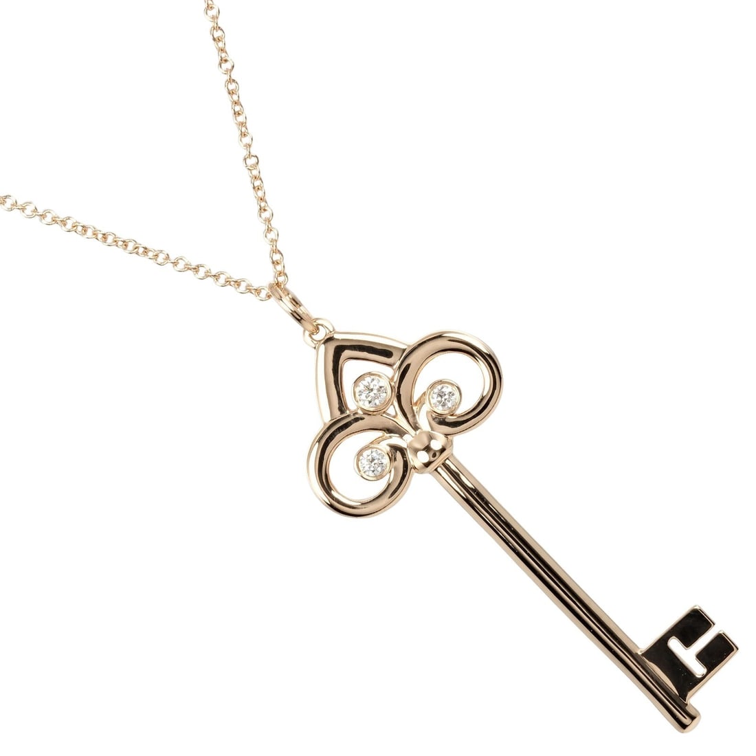 Fleur de Lis Key Necklace by Tiffany & Co. Gold Tone Pendant (1 of 1)