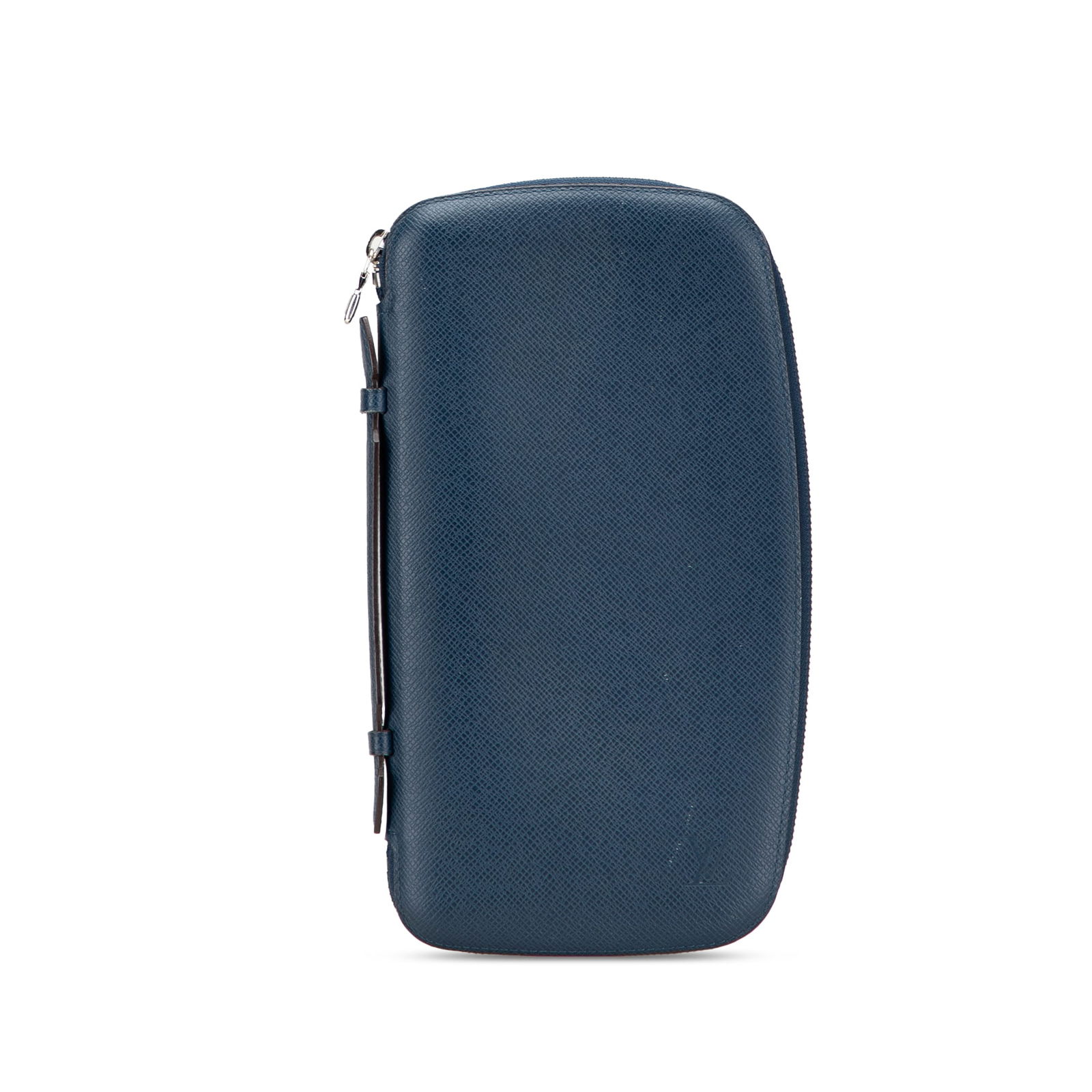 Louis Vuitton Taiga Atoll Leather Travel Organizer Blue: Louis Vuitton Taiga Atoll Leather Travel Organizer Blue The Louis Vuitton Taiga Atoll Organizer is a sophisticated travel accessory crafted from durable taiga leather. It features a sleek zip-around c