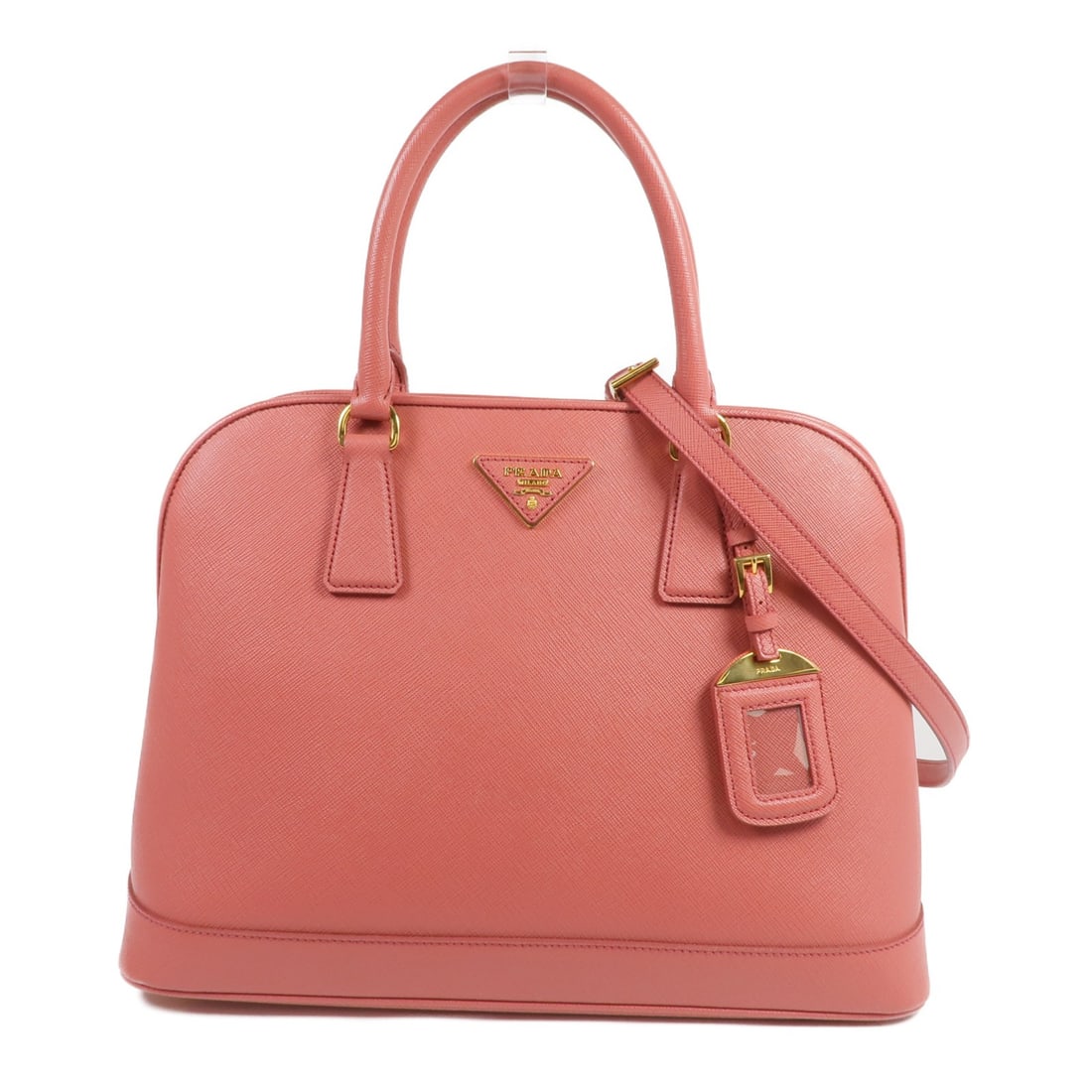 PRADA Saffiano Lux Tote Bag Pink BN2558 2 Way Shoulder (1 of 18)