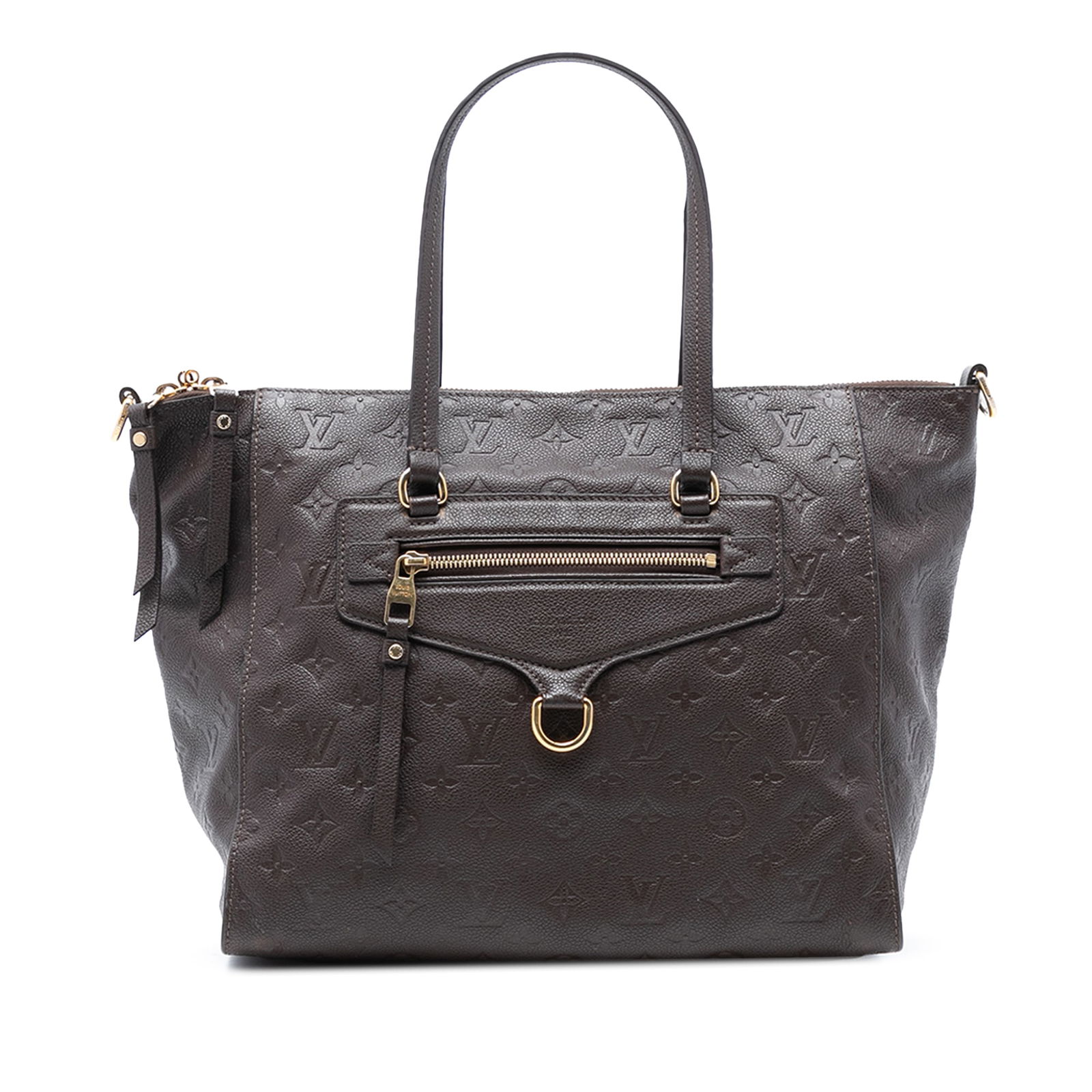 Louis Vuitton Lumineuse PM Monogram Empreinte Leather Shoulder Bag: Louis Vuitton Lumineuse PM Monogram Empreinte Leather Shoulder Bag The Louis Vuitton Monogram Empreinte Lumineuse PM is crafted from monogram empreinte leather in brown and features flat leather handl