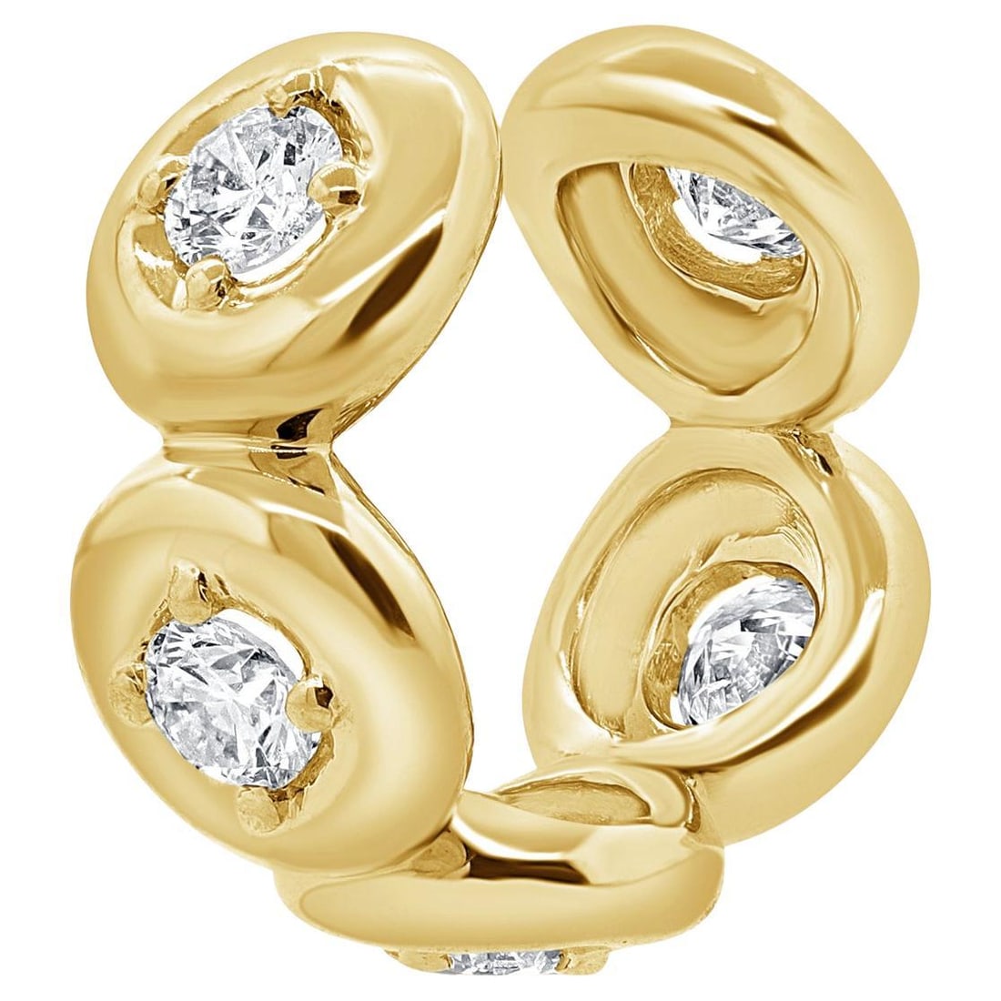 Harbor Diamonds 14K Yellow Gold Diamond Bubble Cuff Hoop Earrings 0.38ct: Harbor Diamonds 14K Yellow Gold Diamond Bubble Cuff Hoop Earrings 0.38ct These stunning Diamond Bubble Cuff Hoop Earrings are crafted from 14 karat yellow gold, weighing 2.34 grams. Each earring featu