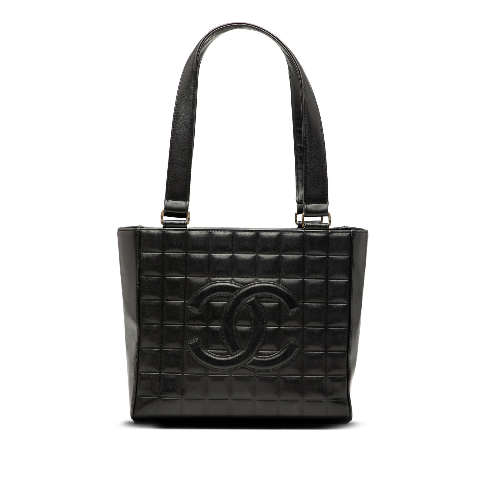 Chanel CC Choco Bar Black Lambskin Tote Bag Italy (1 of 7)