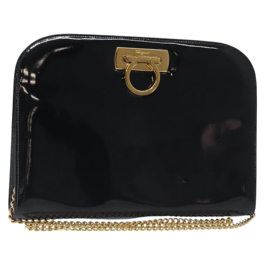 Vintage Gancini Black Shoulder Bag by Salvatore Ferragamo (1 of 1)