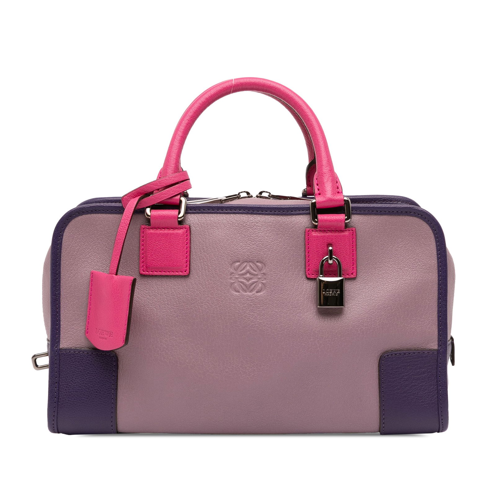 LOEWE Tricolor Goatskin Amazona 28 Purple Leather Bag (1 of 10)