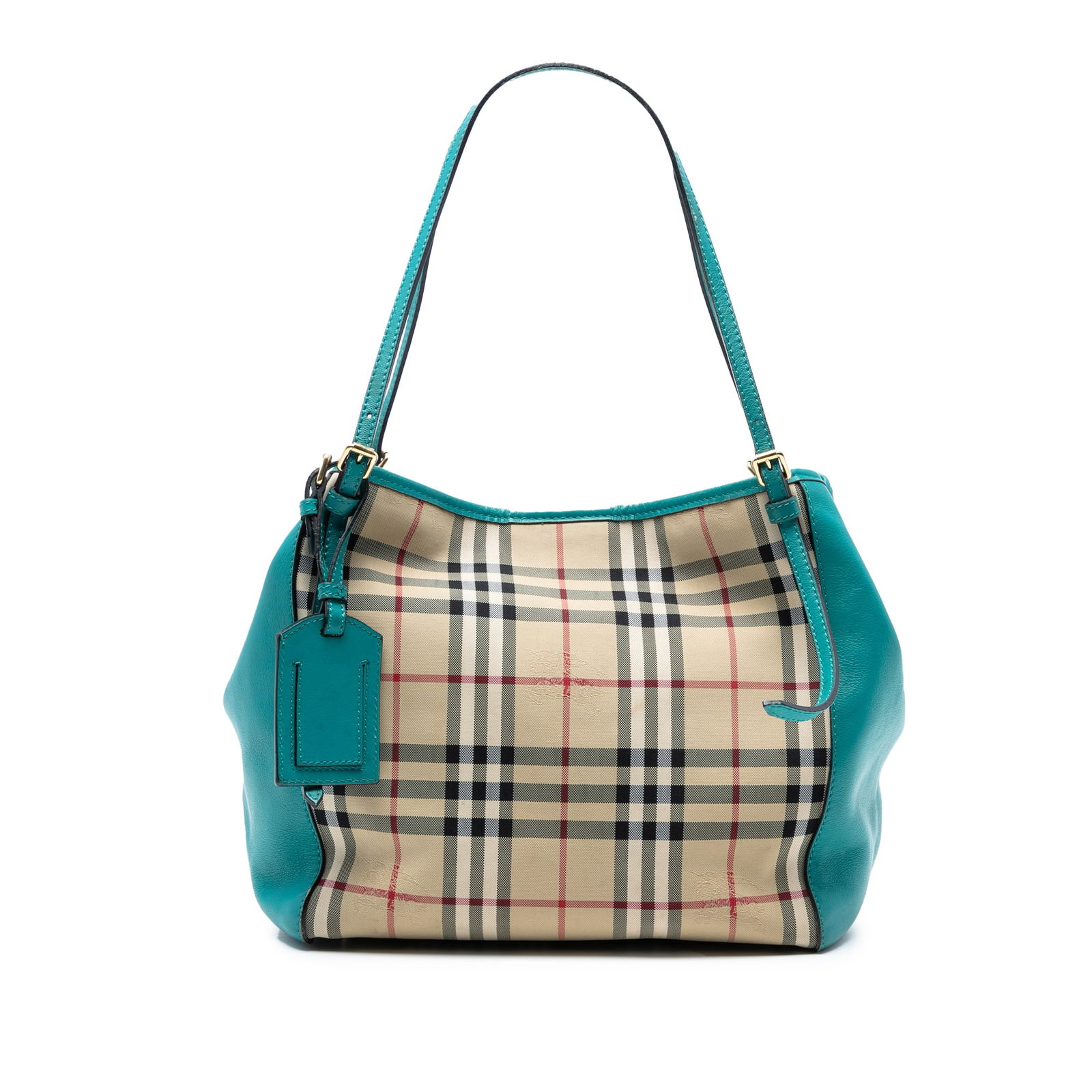 Burberry Small Haymarket Check Leather Canterbury Tote Bag: Burberry Small Haymarket Check Leather Canterbury Tote Bag Introducing the Burberry Small Haymarket Check Canvas and Leather Canterbury Tote, a stylish and practical accessory that seamlessly blends f
