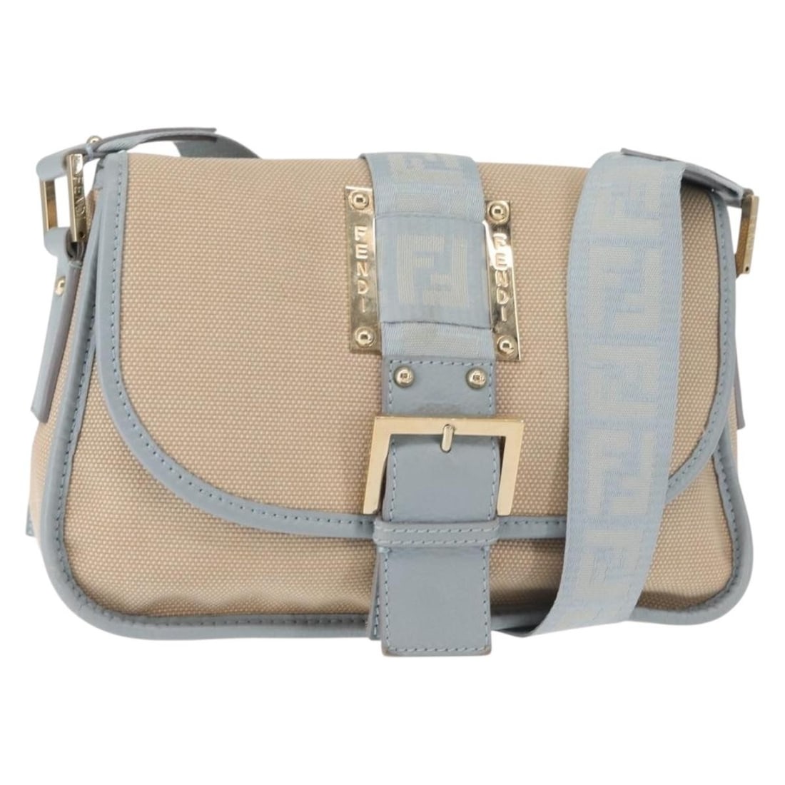 Authentic FENDI Zucca Canvas Shoulder Bag Beige Gold Italy: Authentic FENDI Zucca Canvas Shoulder Bag Beige Gold Italy This Fendi Zucca Canvas Shoulder Bag is a stylish accessory that combines functionality with luxury. Crafted in Italy, it features a sophisti