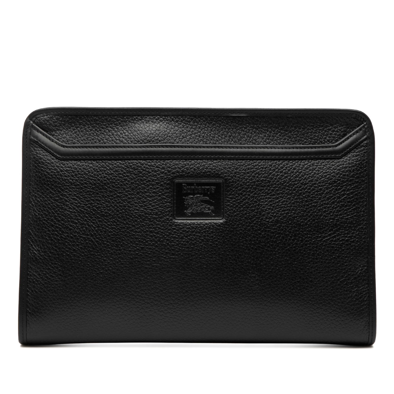 Black Leather Wristlet Clutch by Burberry with Zip Closure (1 of 7)