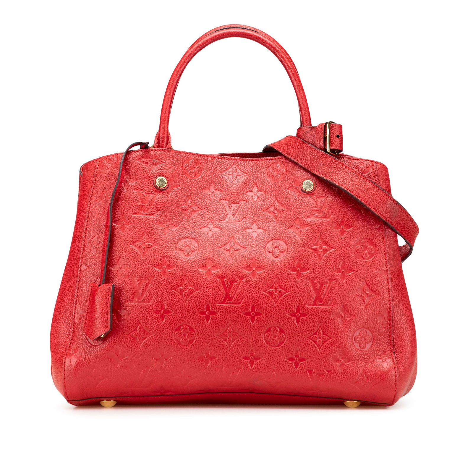 Louis Vuitton Monogram Empreinte Montaigne MM Red Leather Bag (1 of 14)