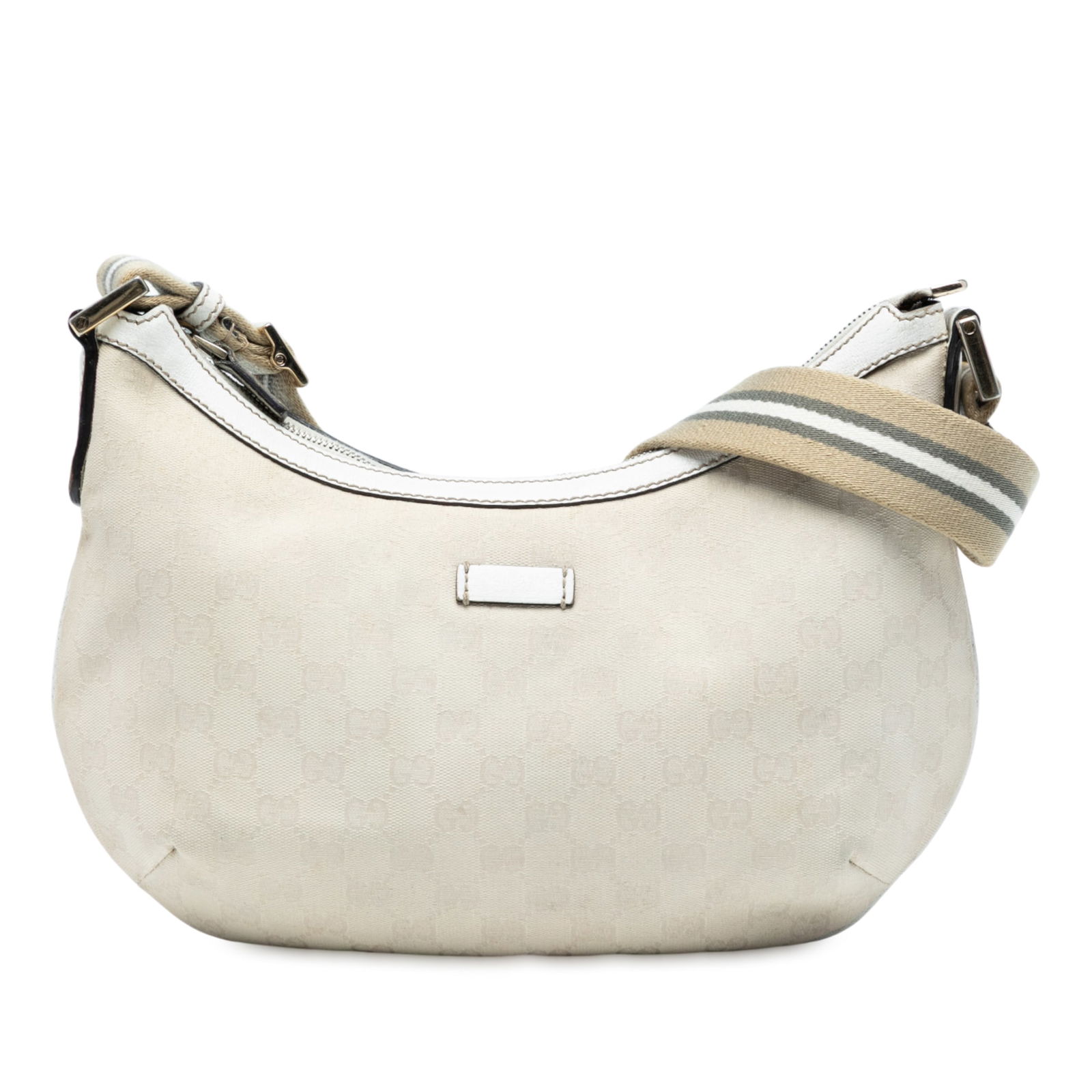 Gucci GG Canvas Web Crossbody Bag with Leather Trim (1 of 7)