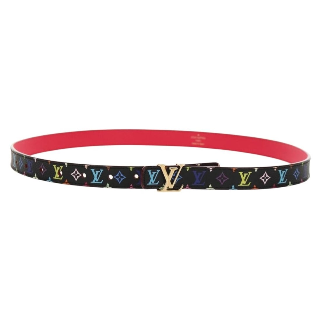 LOUIS VUITTON Multicolor Canvas Initials Belt M9631 Authenticated: LOUIS VUITTON Multicolor Canvas Initials Belt M9631 Authenticated Elevate your style with this authentic LOUIS VUITTON Multicolor Ceinture LV Printed Initials Belt. Crafted in France from premium Mono
