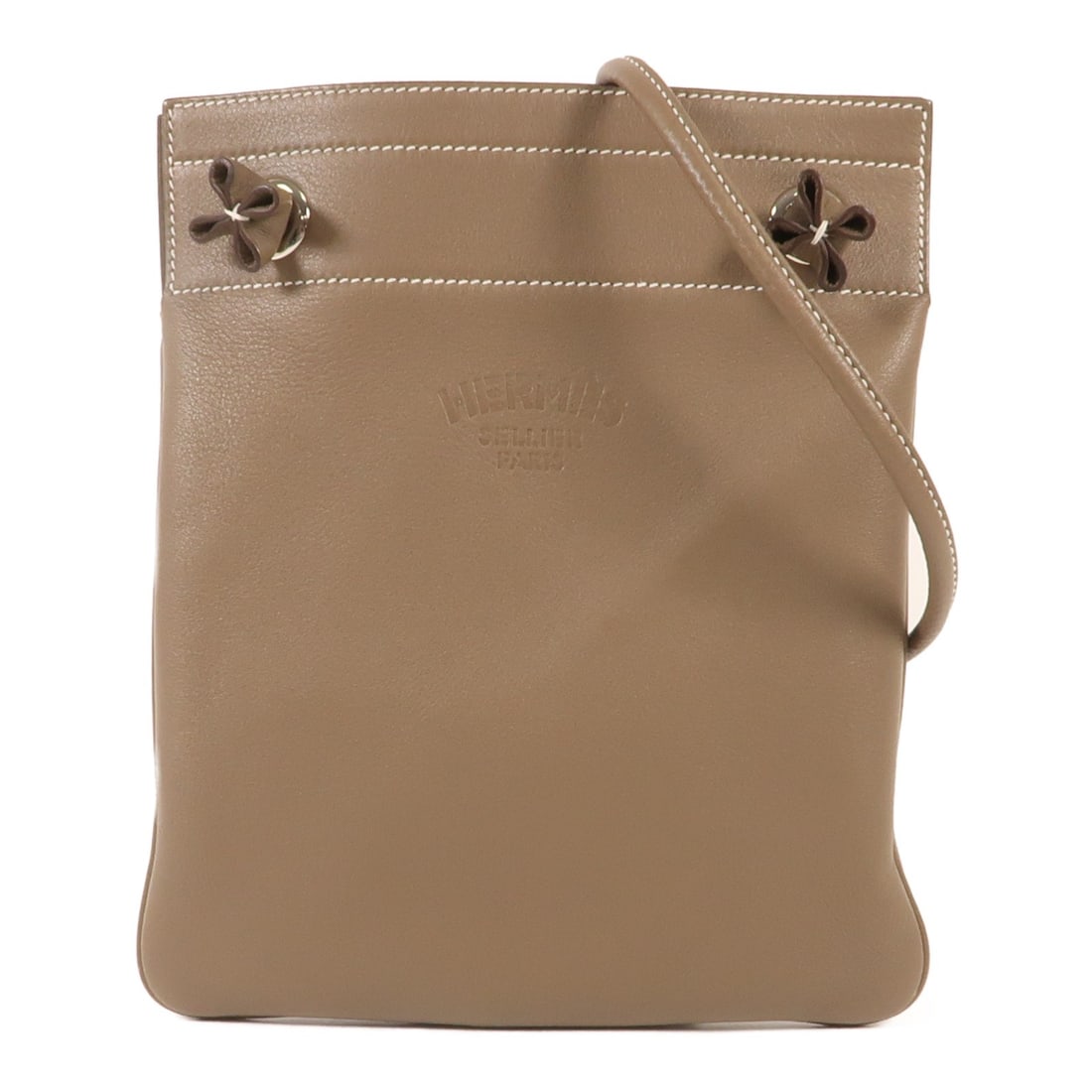 HERMES Aline Mini Shoulder Bag Swift Leather Gray PHW: HERMES Aline Mini Shoulder Bag Swift Leather Gray PHW This exquisite HERMES Aline Mini Shoulder Bag is crafted from premium calfskin leather in a sophisticated gray hue. The compact design features a