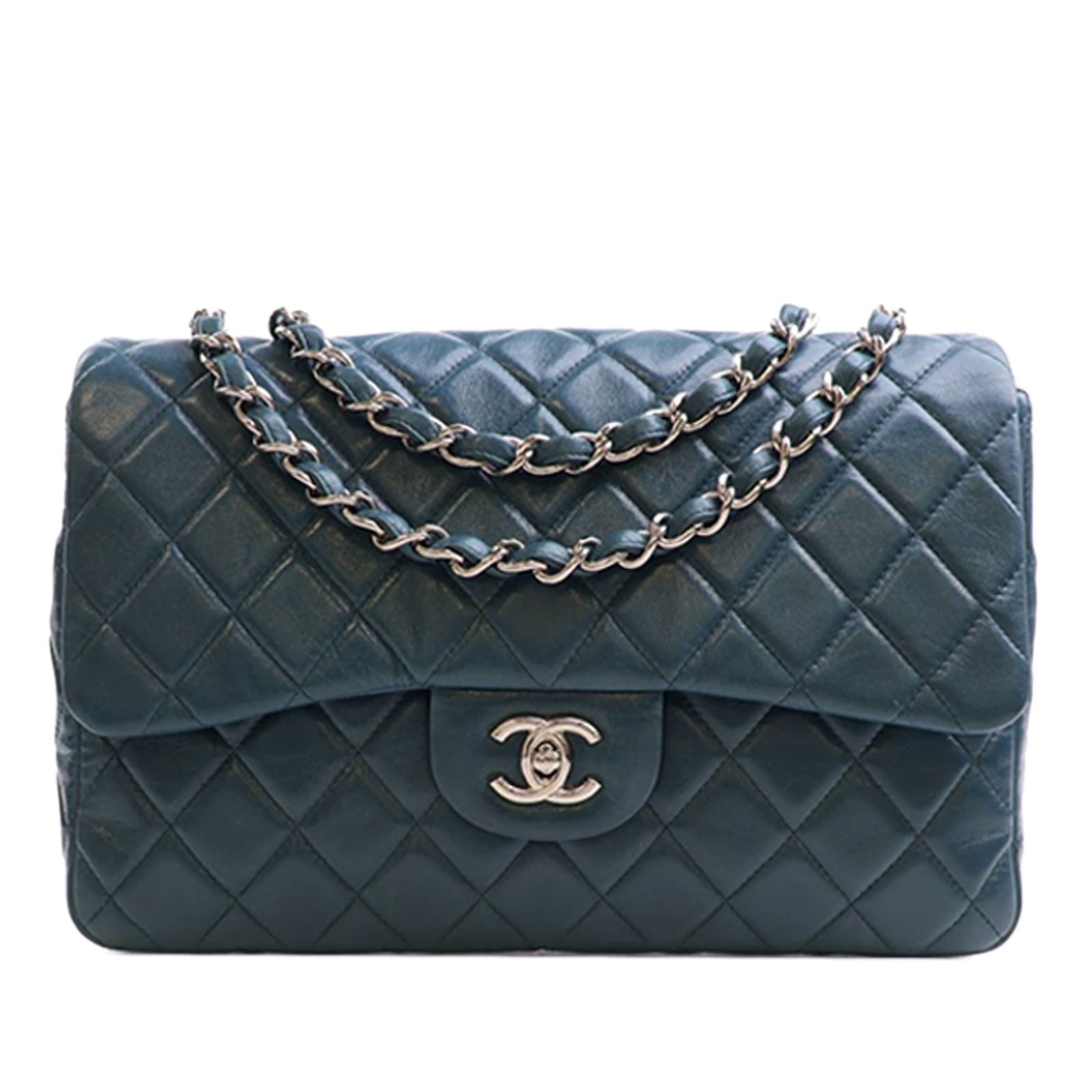 Chanel Jumbo Classic Blue Lambskin Single Flap Shoulder Bag (1 of 15)