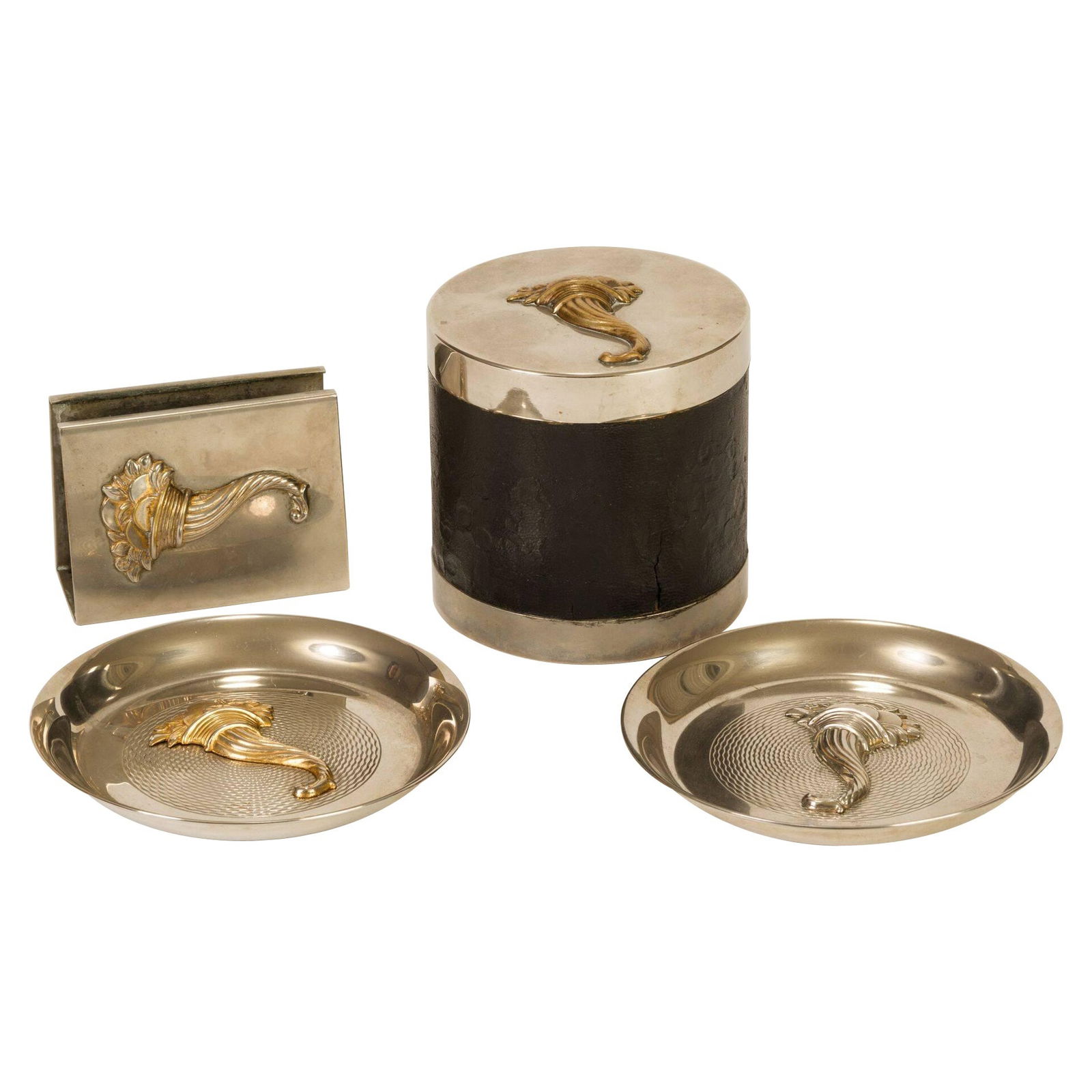 Hermes Rare 4 Piece Desk Set with Dishes and Clip Holder (1 of 9)