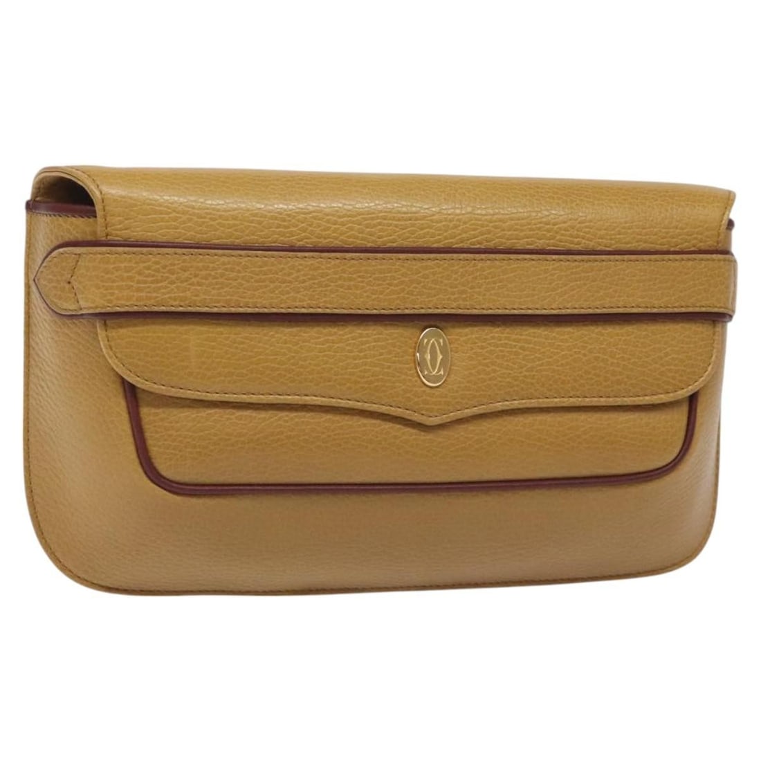Yellow Must de Cartier Leather Clutch Purse (1 of 1)