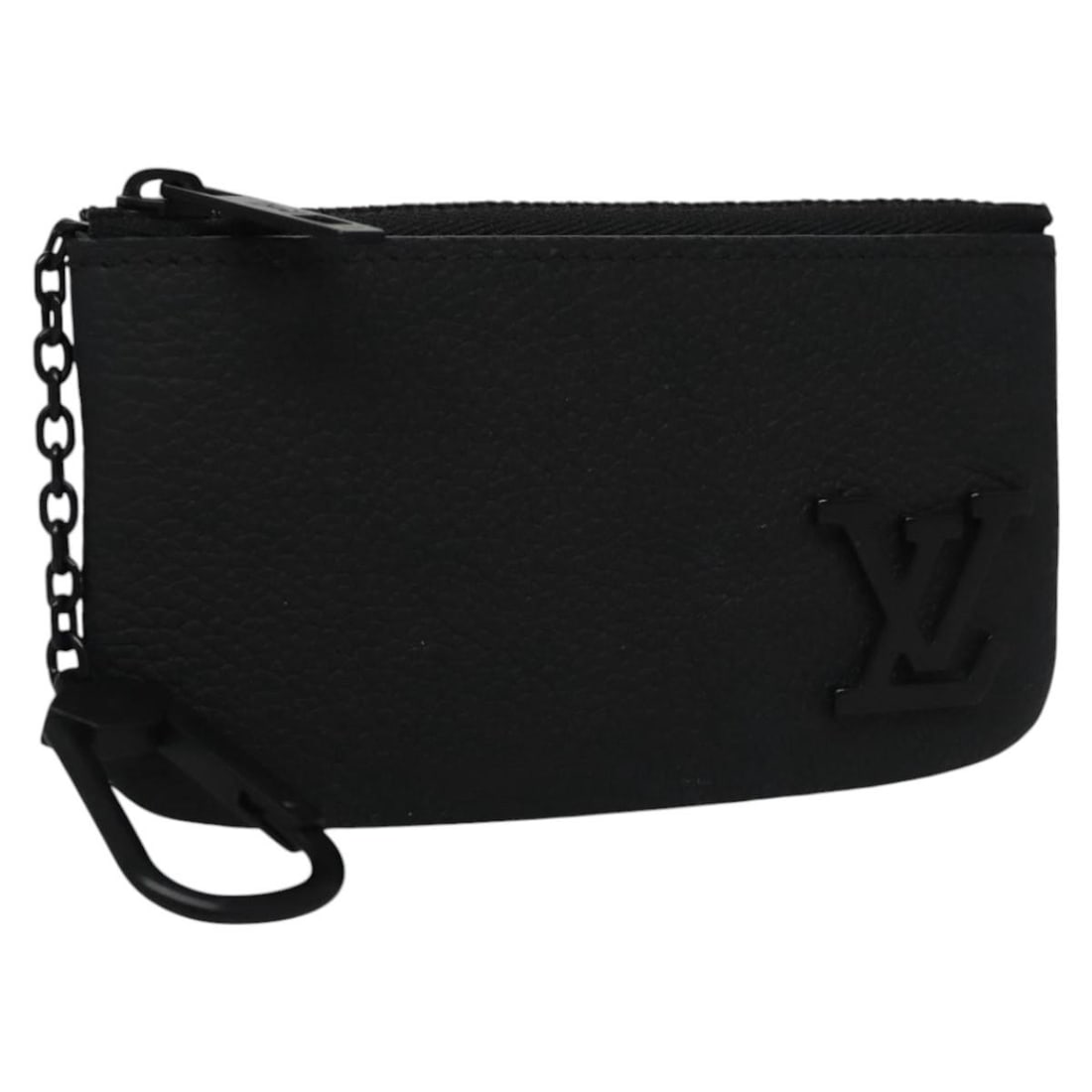 LOUIS VUITTON Aerogram Coin Purse Black Monogram Canvas M81031 Auth: LOUIS VUITTON Aerogram Coin Purse Black Monogram Canvas M81031 Auth This authentic Louis Vuitton Aerogram Pochette Cles Coin Purse is a stylish and practical accessory crafted from high-quality Monogr
