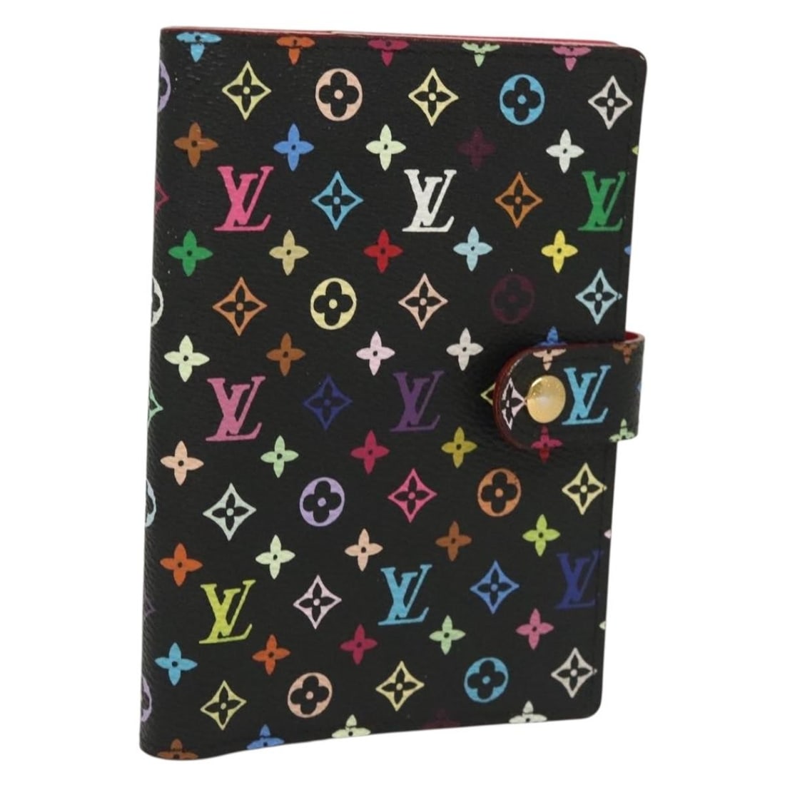 LOUIS VUITTON Multicolor Agenda PM Day Planner Cover Black R20895 Authentic: LOUIS VUITTON Multicolor Agenda PM Day Planner Cover Black R20895 Authentic Presenting the LOUIS VUITTON Multicolor Agenda PM Day Planner Cover, a stylish accessory crafted from Monogram Multicolor Ca