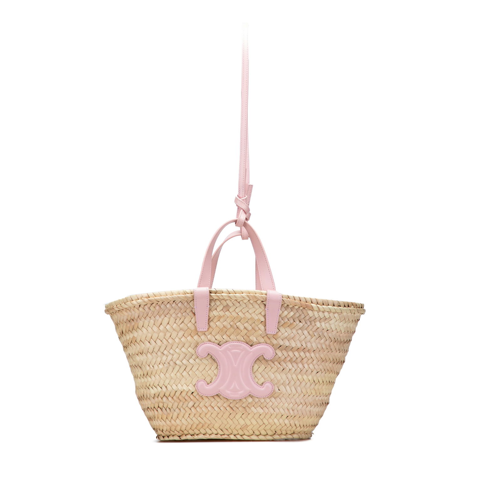 Celine Teen Raffia Cuir Triomphe Classic Tote Bag (1 of 10)