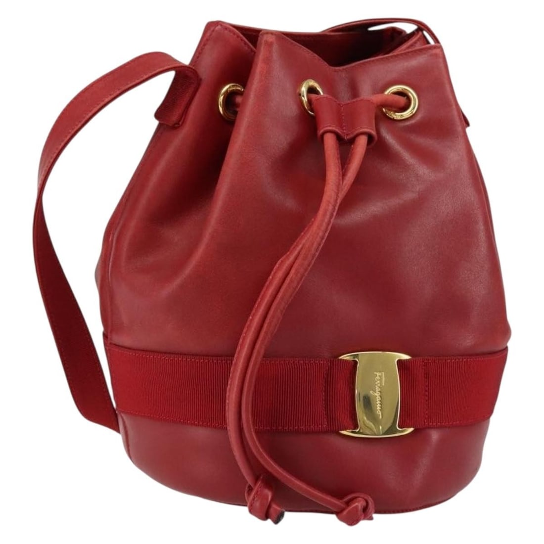 Red Vala Shoulder Purse by Salvatore Ferragamo (1 of 1)
