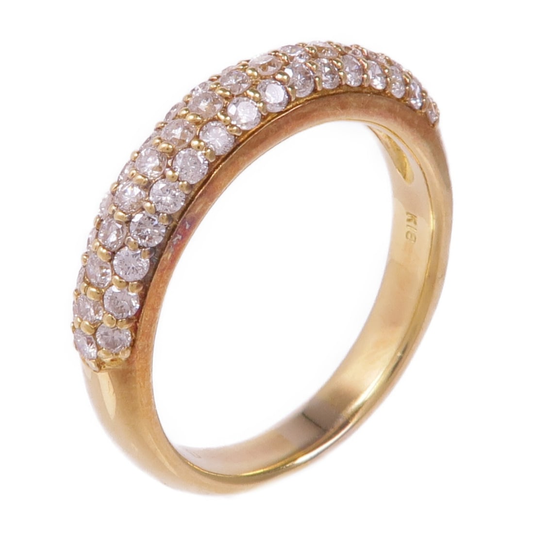 JEWELRY 18K Yellow Gold Diamond Ring Size 6.75 (1 of 6)