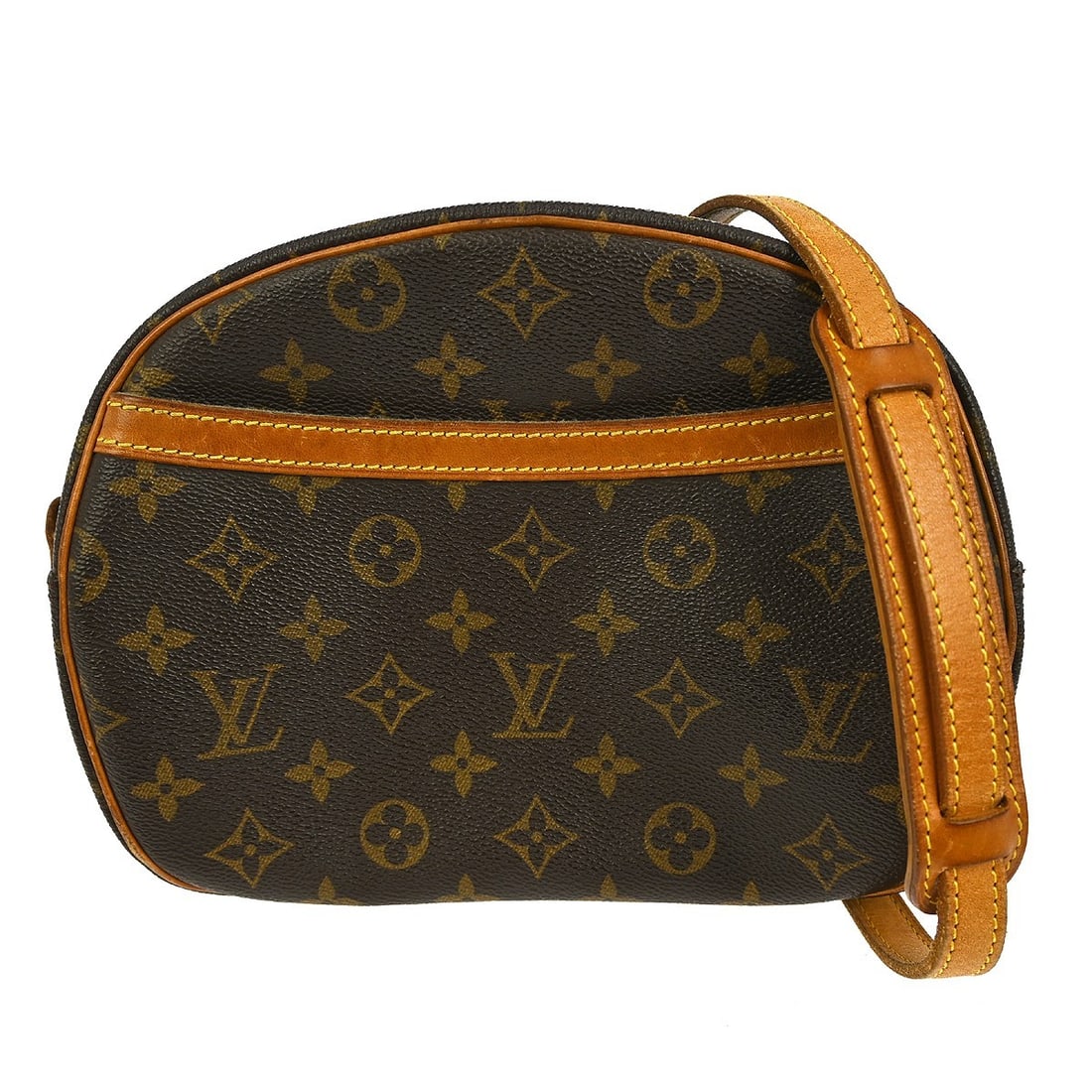 Louis Vuitton Monogram Blois Crossbody Bag M51221 Vintage Brown Leather: Louis Vuitton Monogram Blois Crossbody Bag M51221 Vintage Brown Leather This Louis Vuitton Monogram Blois Crossbody Bag is a stylish and practical accessory, perfect for everyday use. Crafted from dur