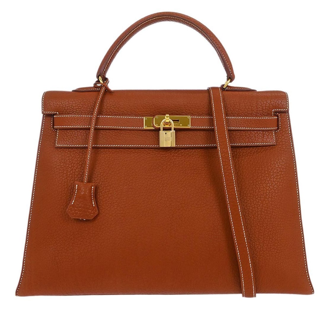 Hermes Kelly 35 Brique Togo 2way Handbag Gold Hardware (1 of 10)