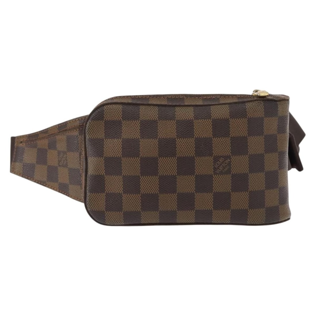 Geronimos Brown Waist Bag by Louis Vuitton: Geronimos Brown Waist Bag by Louis Vuitton This pre-owned Louis Vuitton Geronimos waist bag is in good condition, with some signs of use including slight rubbing and loss of shape on the exterior, as