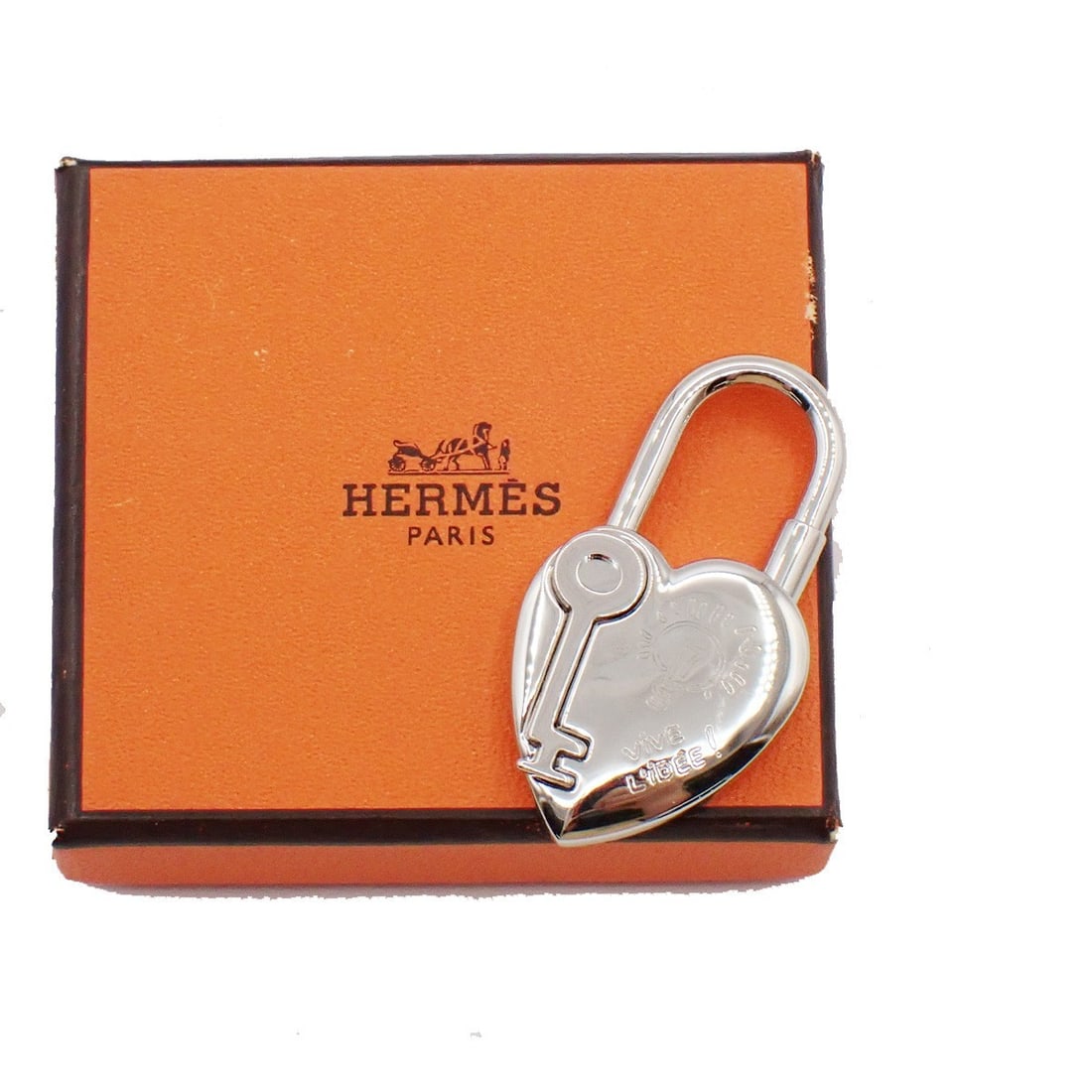 Annee De La Fantaisie Silver Heart Lock Charm by Hermes (1 of 1)
