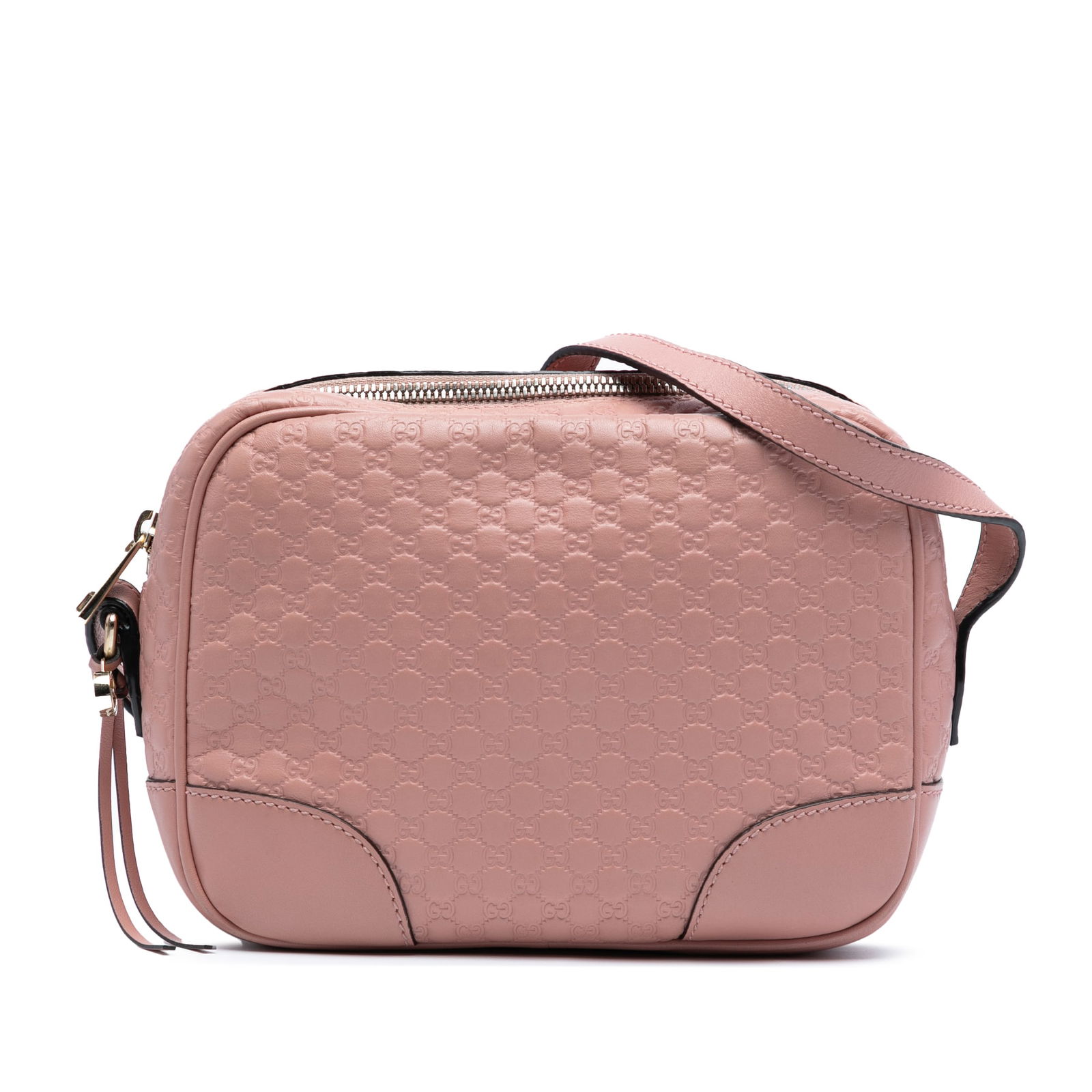 Gucci Microguccissima Bree Pink Leather Crossbody Bag: Gucci Microguccissima Bree Pink Leather Crossbody Bag The Gucci Microguccissima Bree Crossbody is a stylish and practical accessory crafted from embossed leather. This eye-catching pink bag features a