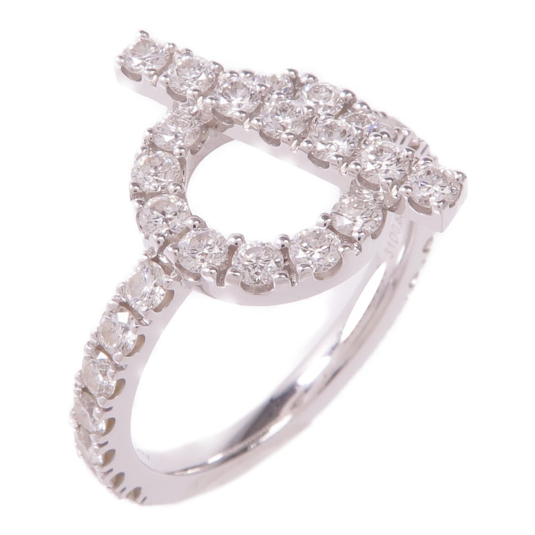 HERMES Finesse Diamond Ring in 18K White Gold Size 5.25 (1 of 9)