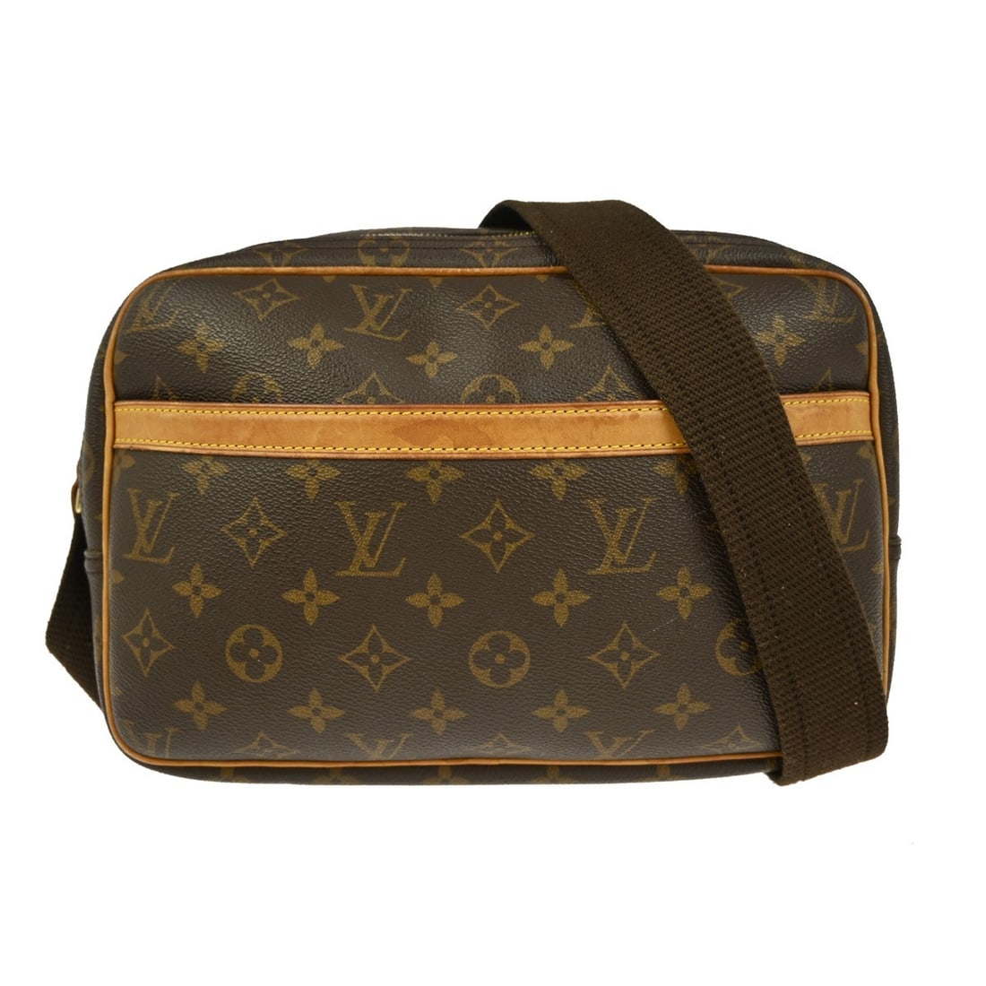 Reporter PM Monogram Canvas Shoulder Bag by Louis Vuitton: Reporter PM Monogram Canvas Shoulder Bag by Louis Vuitton This pre-owned Louis Vuitton Monogram Reporter PM shoulder bag features the signature monogram canvas and is designed for female use. The bag