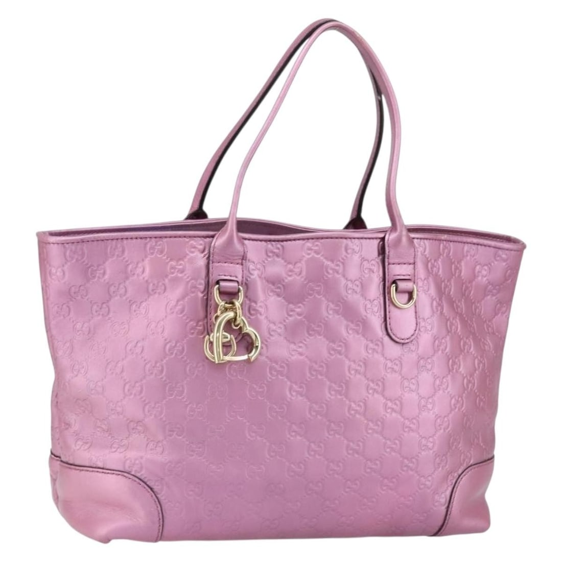 Pink Heart Bit Design Tote by Gucci (1 of 1)