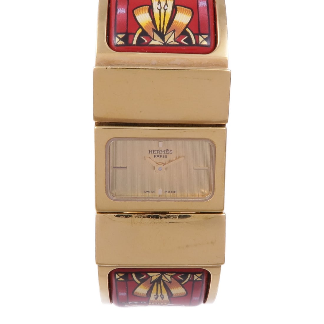 HERMES Loquet L01.201 Gold Plated Quartz Wristwatch (1 of 11)