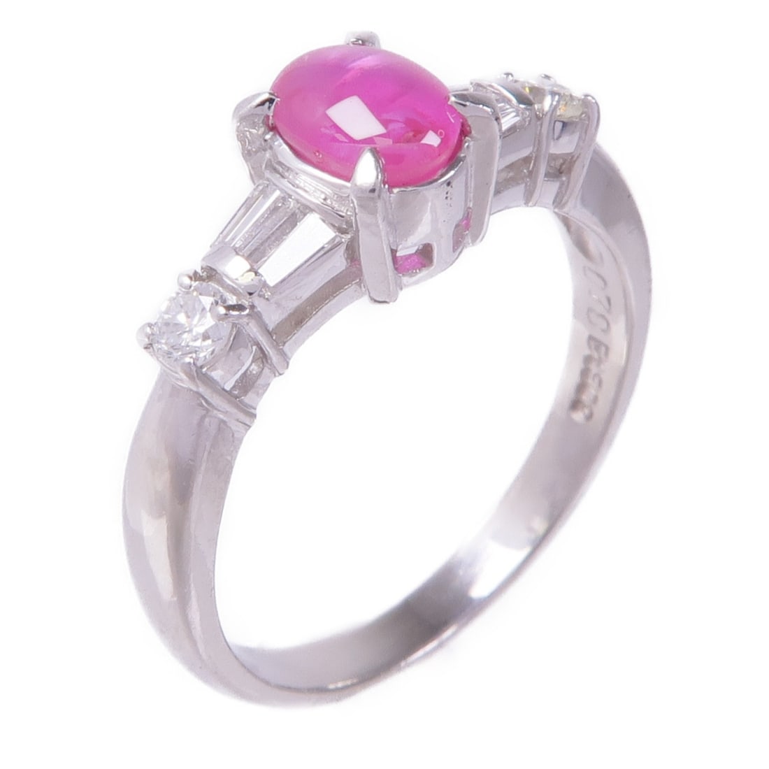 Star Ruby Diamond Ring in Platinum PT900 Size 5.75 (1 of 8)