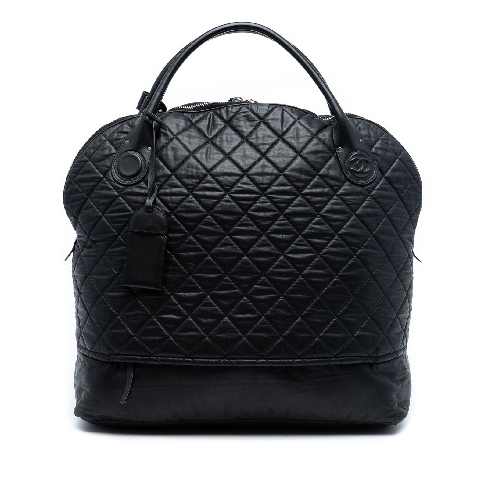 Chanel Black XL Horizontal Quilted Canvas Sport Travel Weekender Bag (1 of 7)