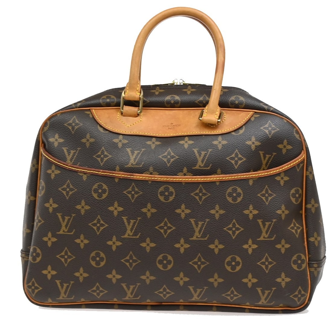 Deauville Brown Tote by Louis Vuitton with Leather Trim (1 of 1)