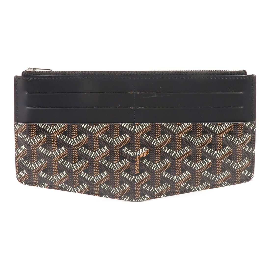 GOYARD Long Wallet Coated Canvas Black SHW France (1 of 16)
