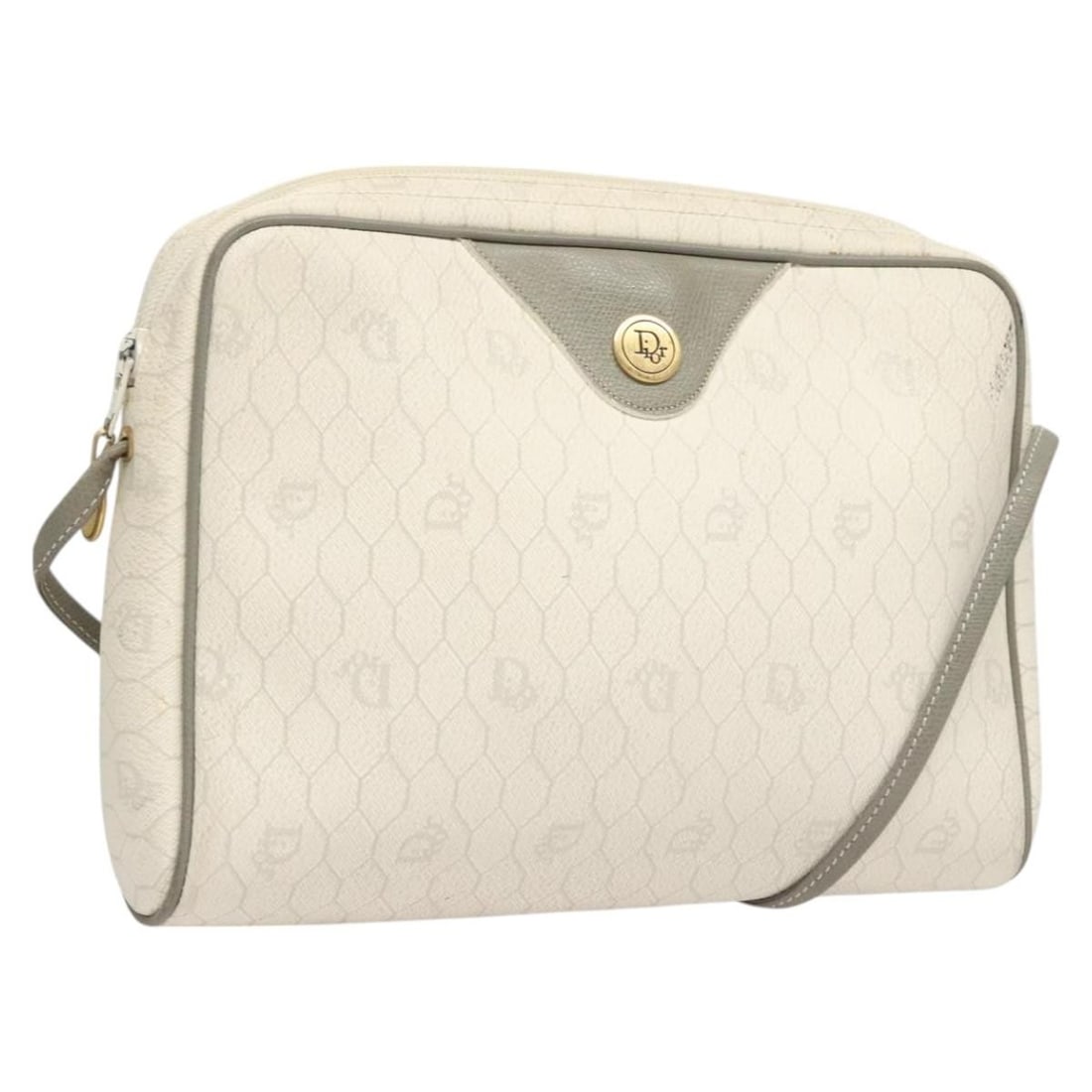 Vintage Honeycomb Shoulder Bag by Christian Dior in White (1 of 1)