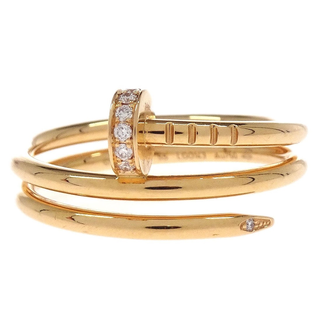 Cartier Juste Un Clou Diamond Gold Ring Size 55 with 750 Purity (1 of 4)