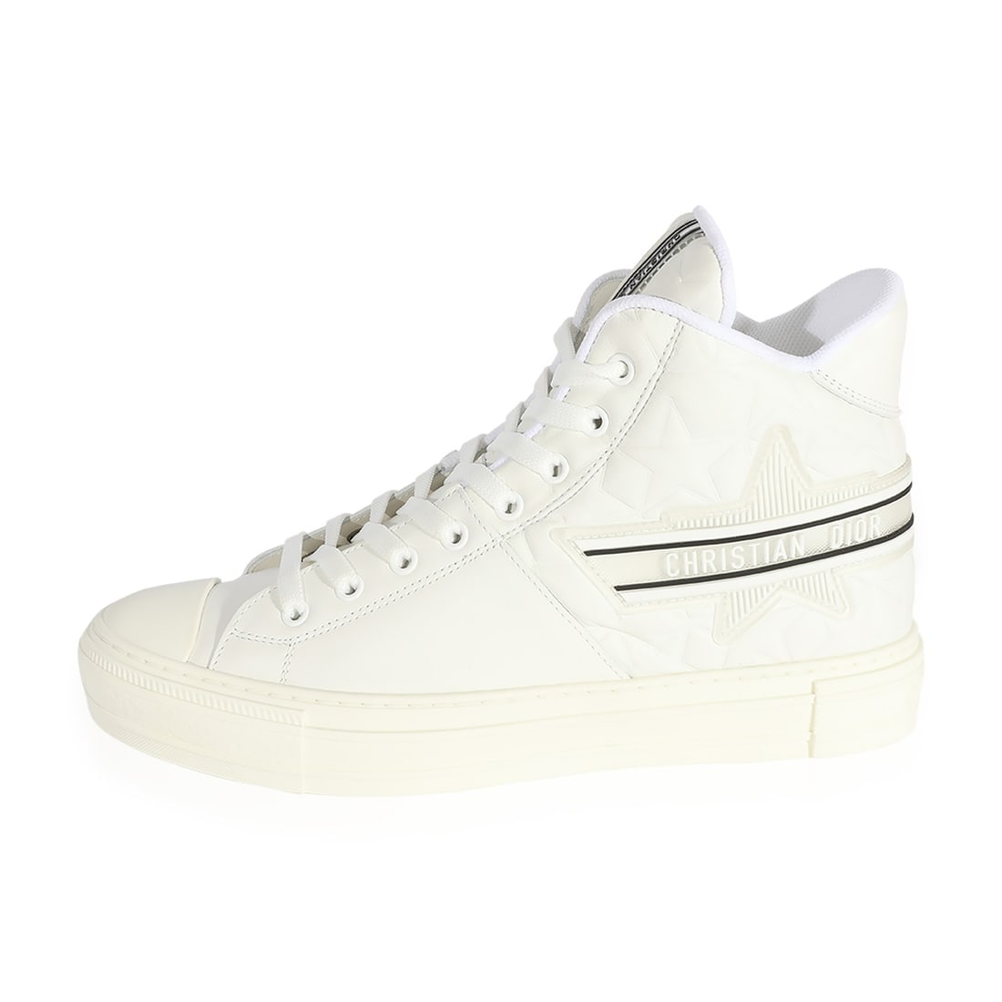 Christian Dior Women's Walk'N'Dior Star High Sneakers White: Christian Dior Women's Walk'N'Dior Star High Sneakers White Step out in style with the Dior Women's Walk'N'Dior Star High sneakers, designed for the modern woman. These chic lifestyle sneakers are cra