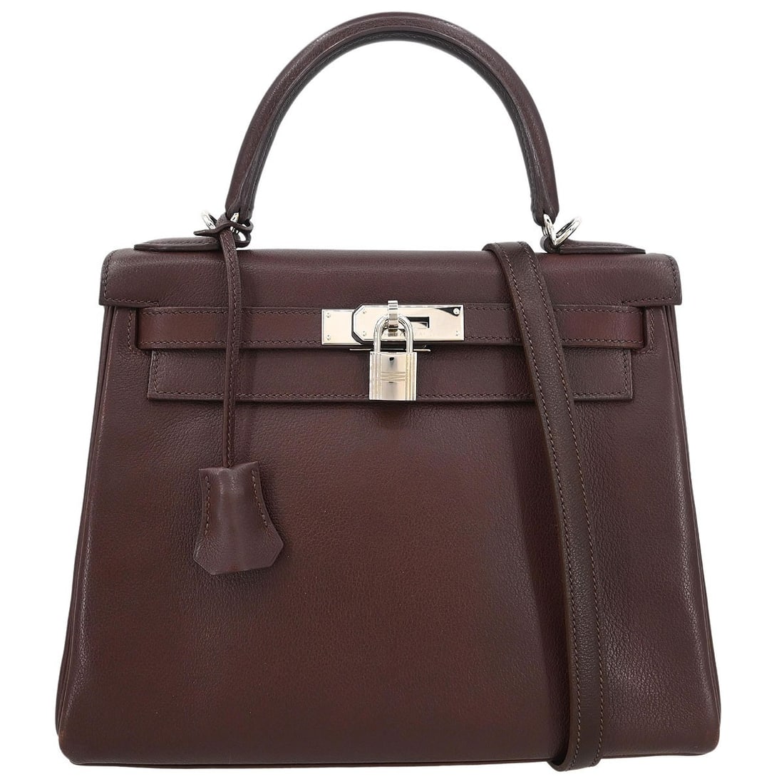 Hermes Kelly 28 Havane Veau Evergrain Leather 2way Handbag (1 of 11)