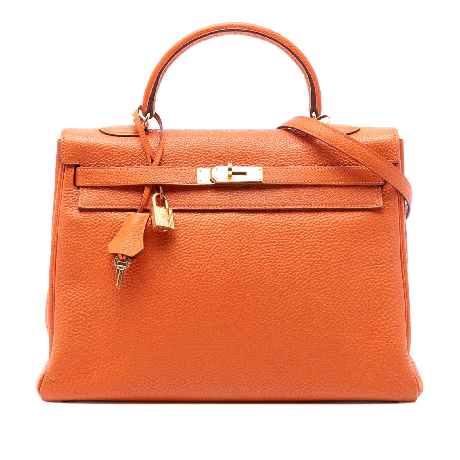 Orange Togo Leather Kelly II Retourne 35 Bag by Hermes (1 of 7)