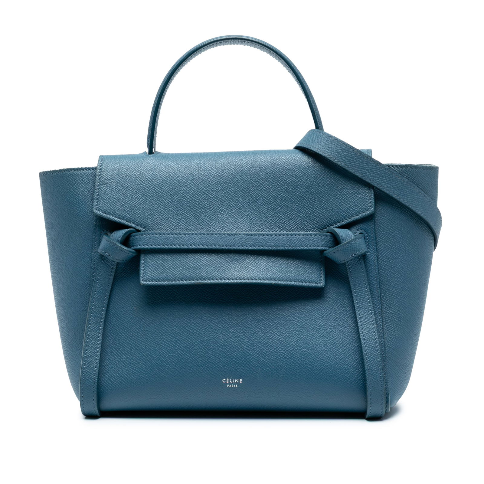 Celine Micro Grained Calfskin Belt Bag Blue Italy (1 of 7)