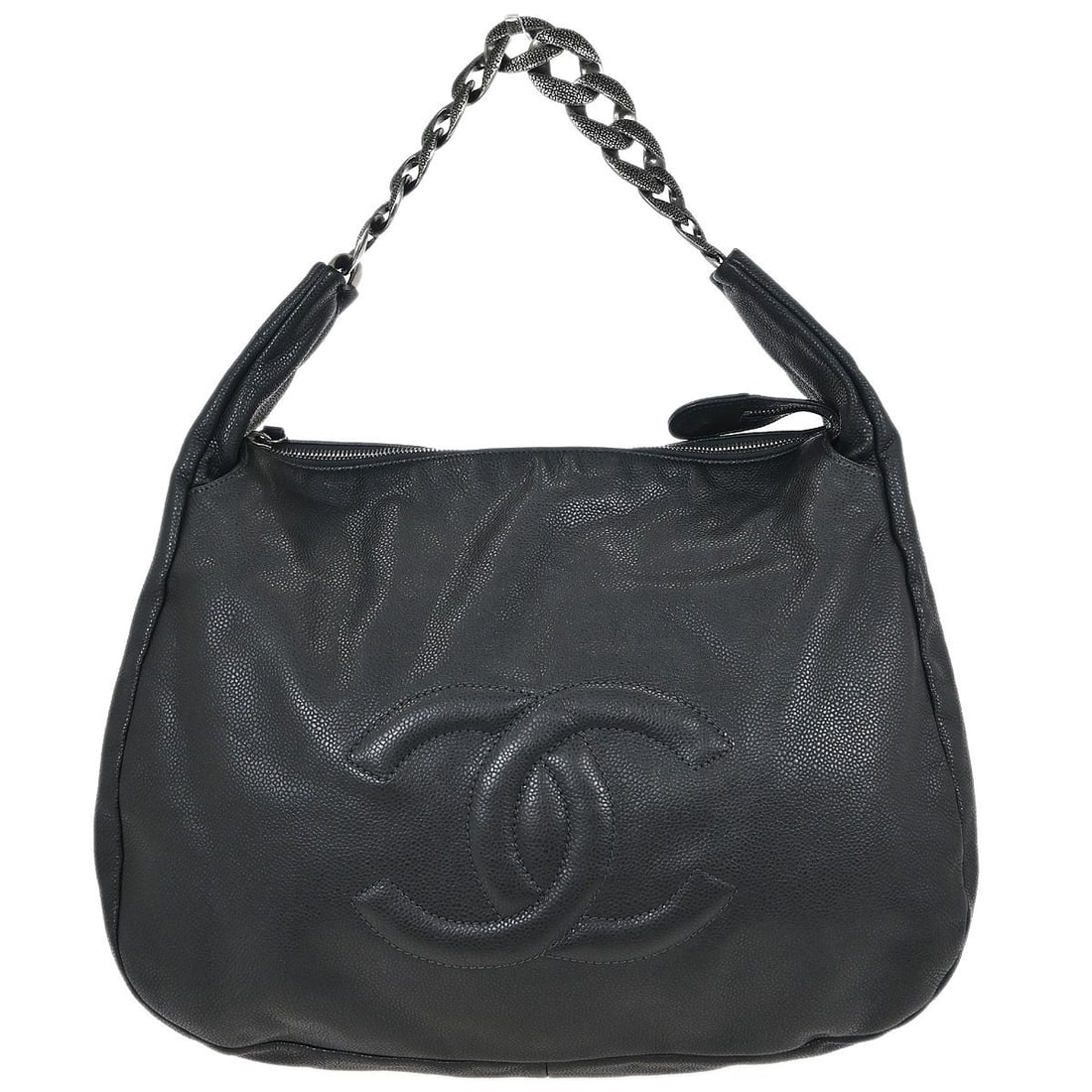 Chanel 31 Large Black Leather Hobo Bag with Inner Pockets (1 of 10)