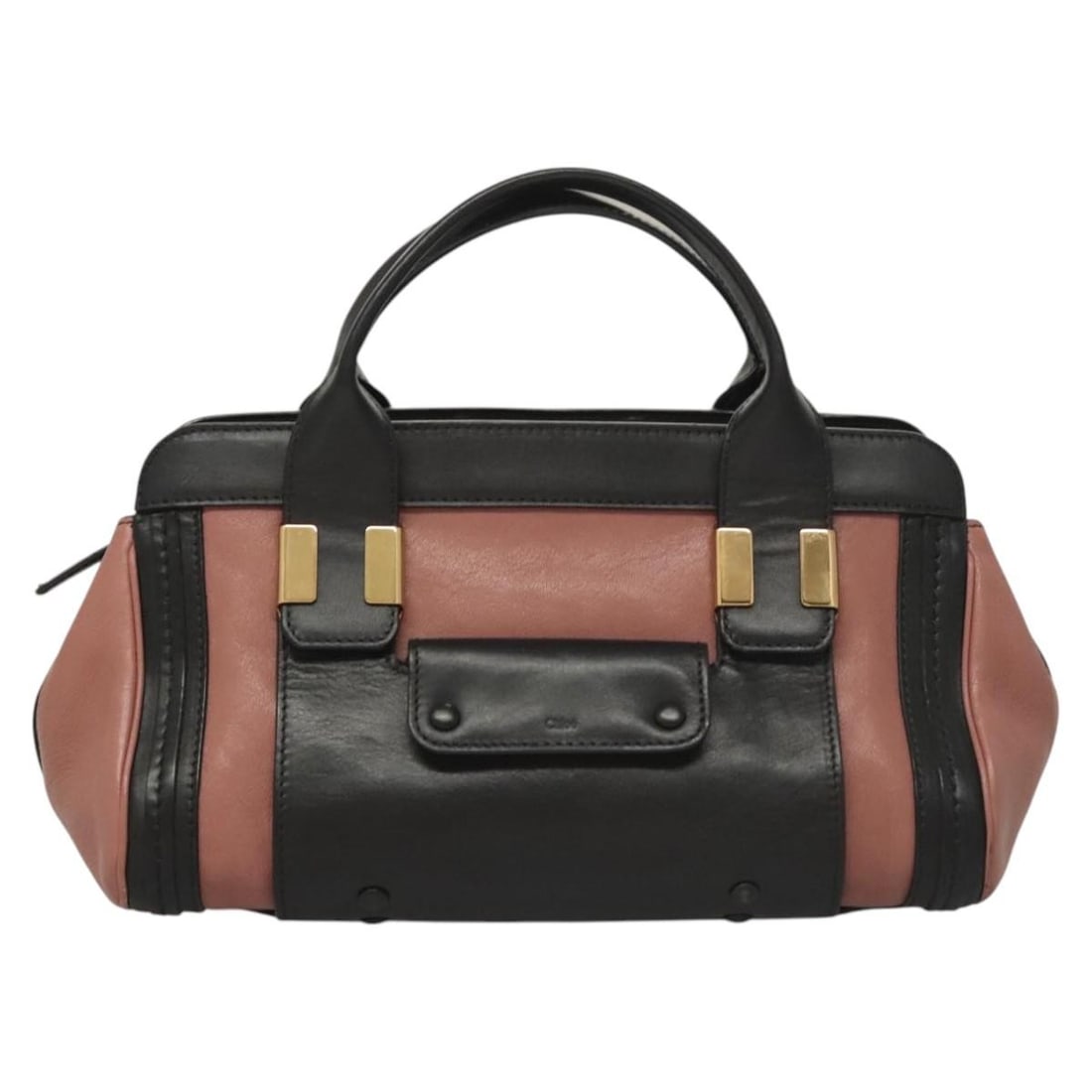 Alice Satchel Bag by Chloe in Multicolour: Alice Satchel Bag by Chloe in Multicolour This Chloe Alice Satchel features a multicolour design crafted for women. The exterior shows minor signs of wear, including some loss of shape and slight rubb