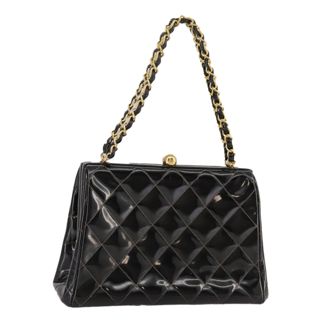 Black Frame Handbag with Chain Detail by Chanel Vintage Collection (1 of 1)