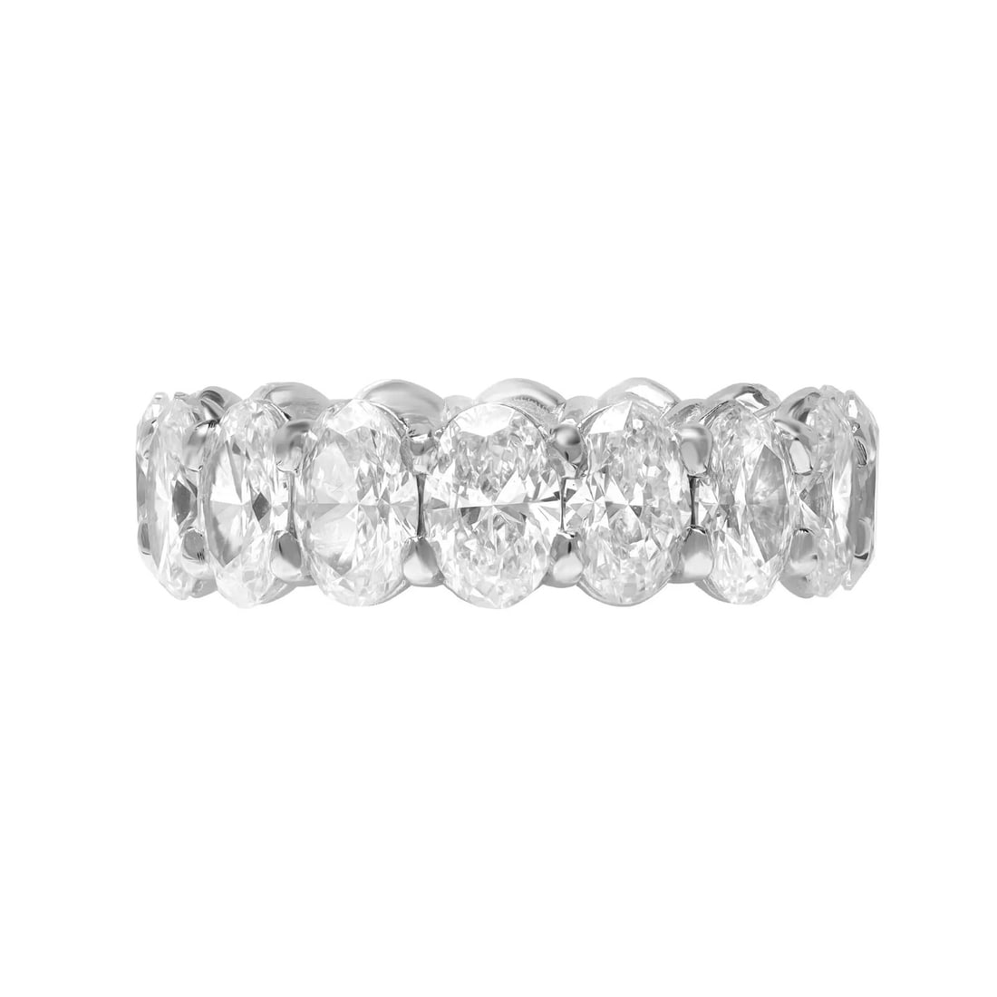 Rachel Koen 14K White Gold Oval Cut Lab Grown Diamond Eternity Ring 2.96ctw (1 of 4)
