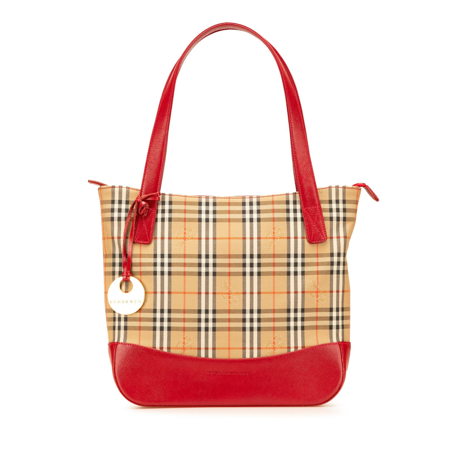 Burberry Haymarket Check Canvas Handbag Brown Fabric: Burberry Haymarket Check Canvas Handbag Brown Fabric The Burberry Haymarket Check Canvas Handbag showcases a stylish canvas body adorned with iconic Burberry check patterns, complemented by rich leath
