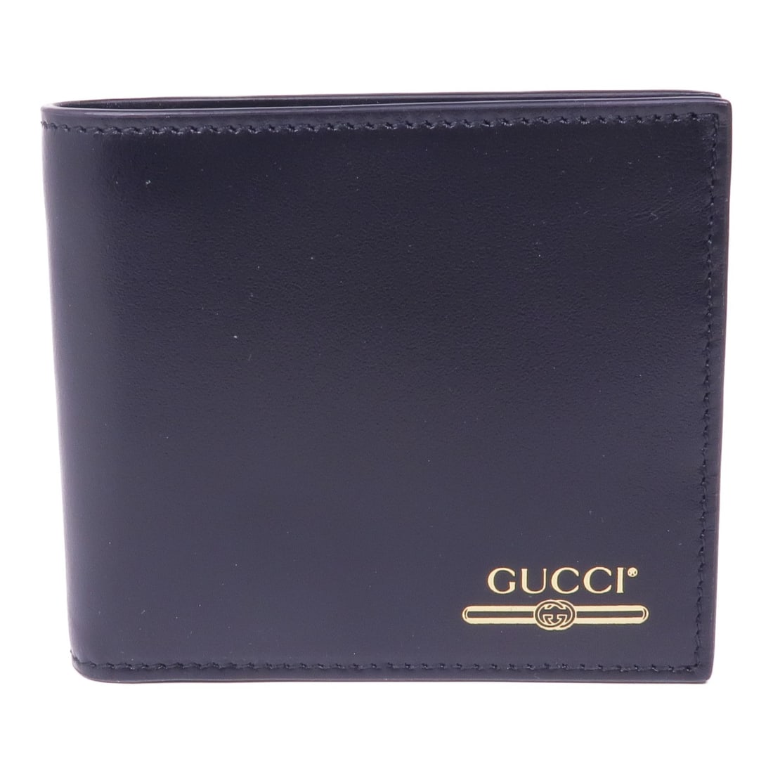 GUCCI GG Black Calfskin Leather Bi-fold Wallet 451268 Italy (1 of 14)
